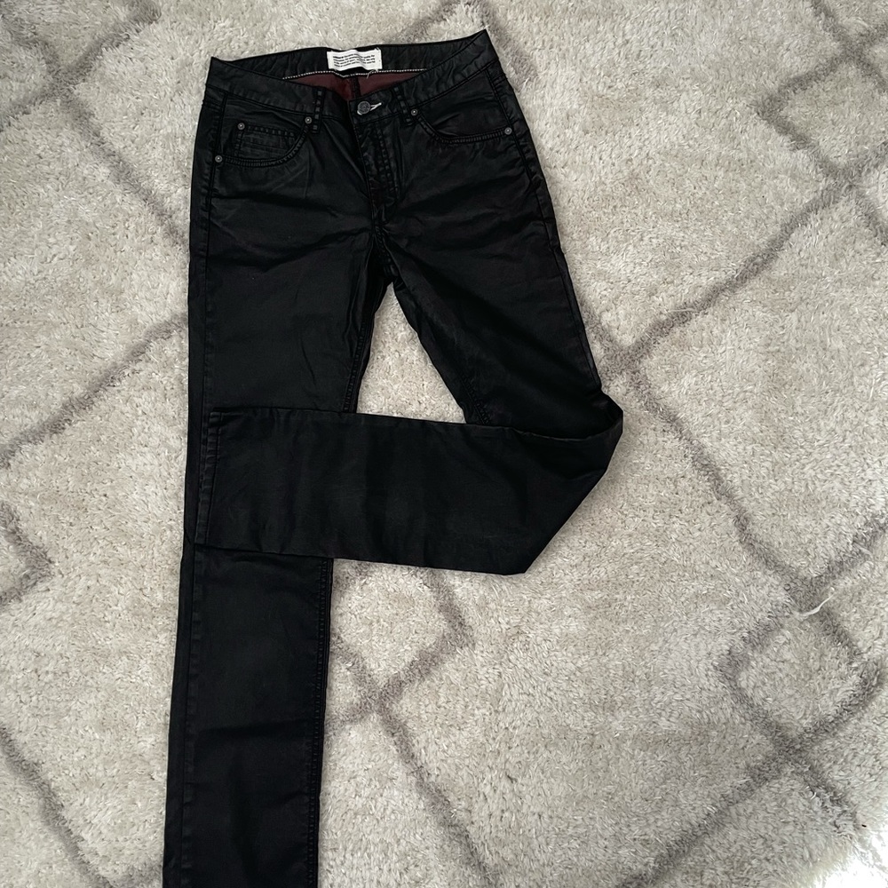 Black Adidas Originals Denim Coated Jeans 28 NWOT